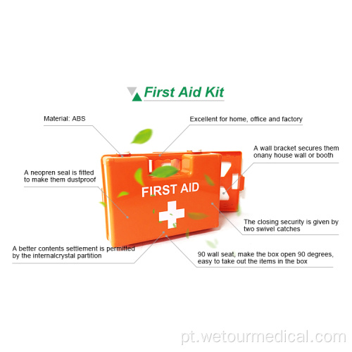 Kits de primeiros socorros para suporte de parede em ABS portátil